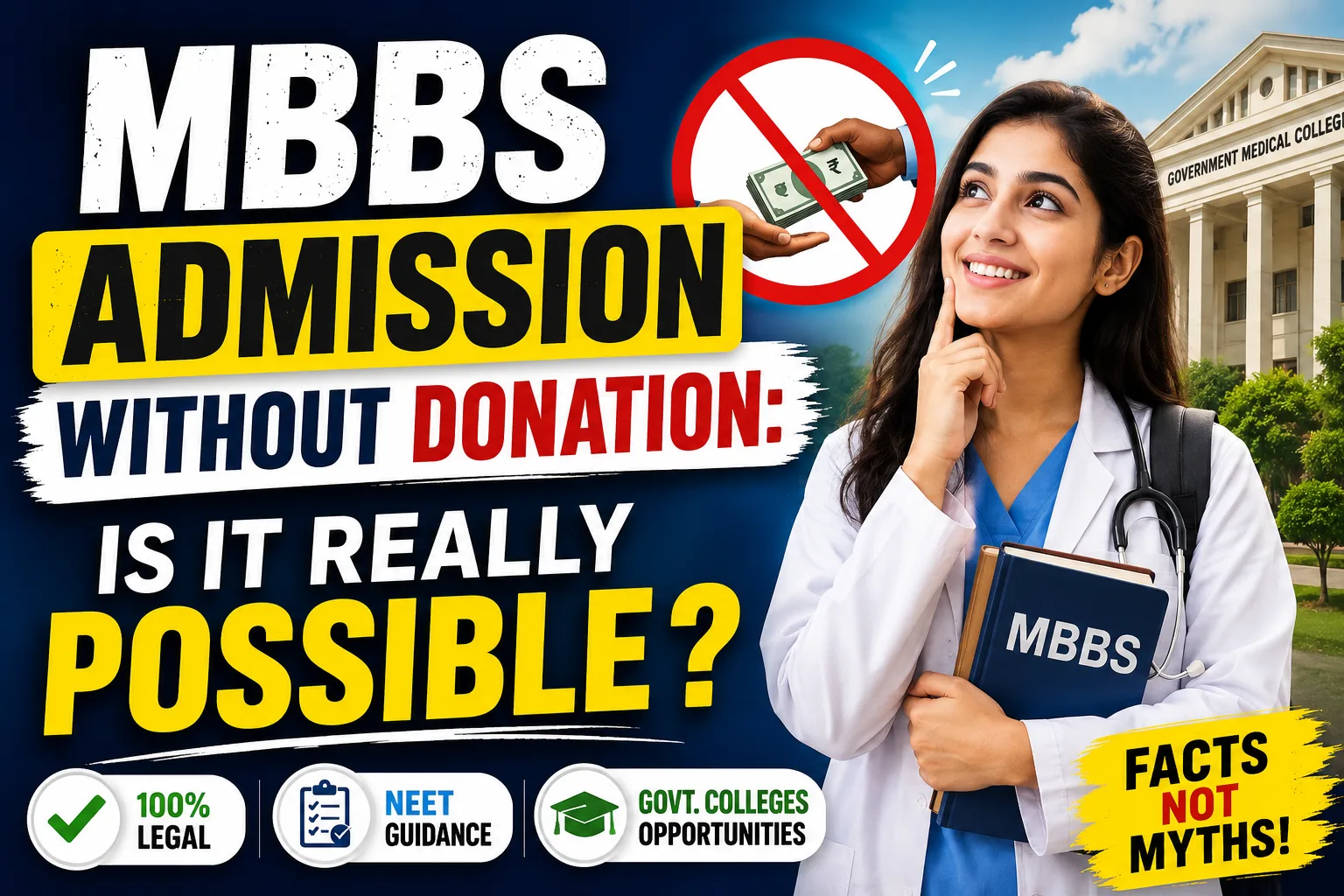 MBBS Admission Without Donation: Is It Really Possible